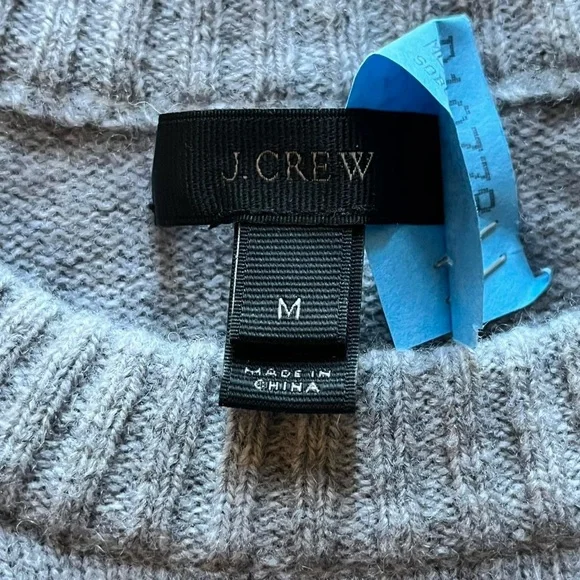 J. Crew Light Gray Wool Crewneck Sweater - Picture 4 of 6